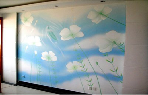 扬中画墙绘怎么画好白云的蓬松感？