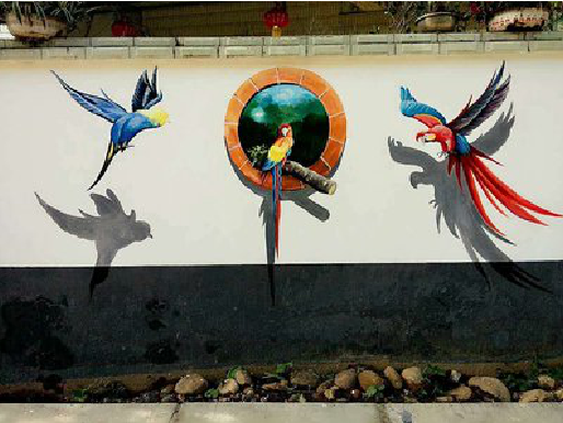 扬中视觉错位-3D墙绘设计