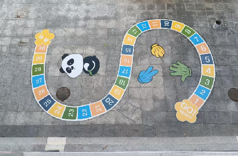 扬中地面游戏彩绘