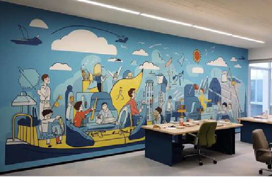 扬中办公室墙绘的特点。