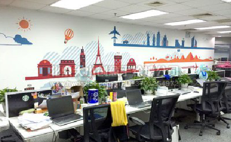 扬中教你设计办公室墙绘的方法。