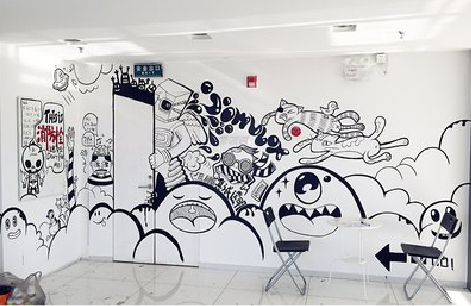 扬中手绘墙并非传统涂鸦。